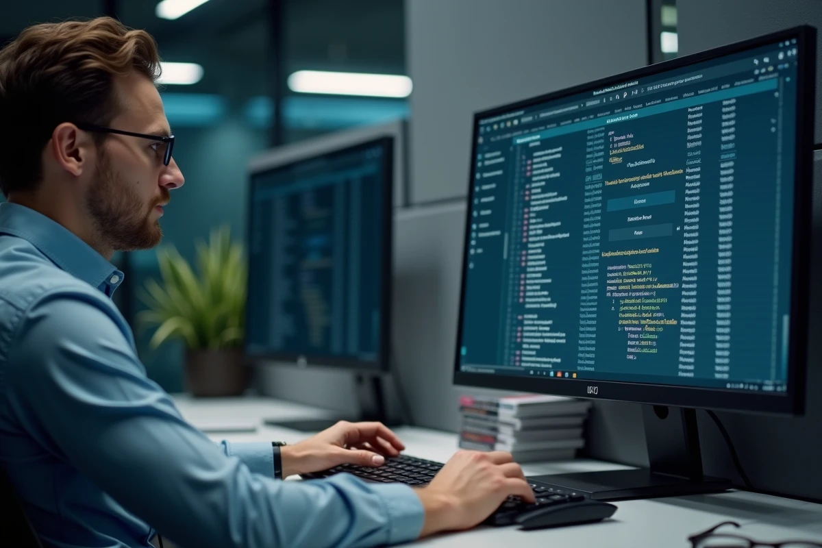 Administrateur informatique réglant SafeSearch sur son ordinateur