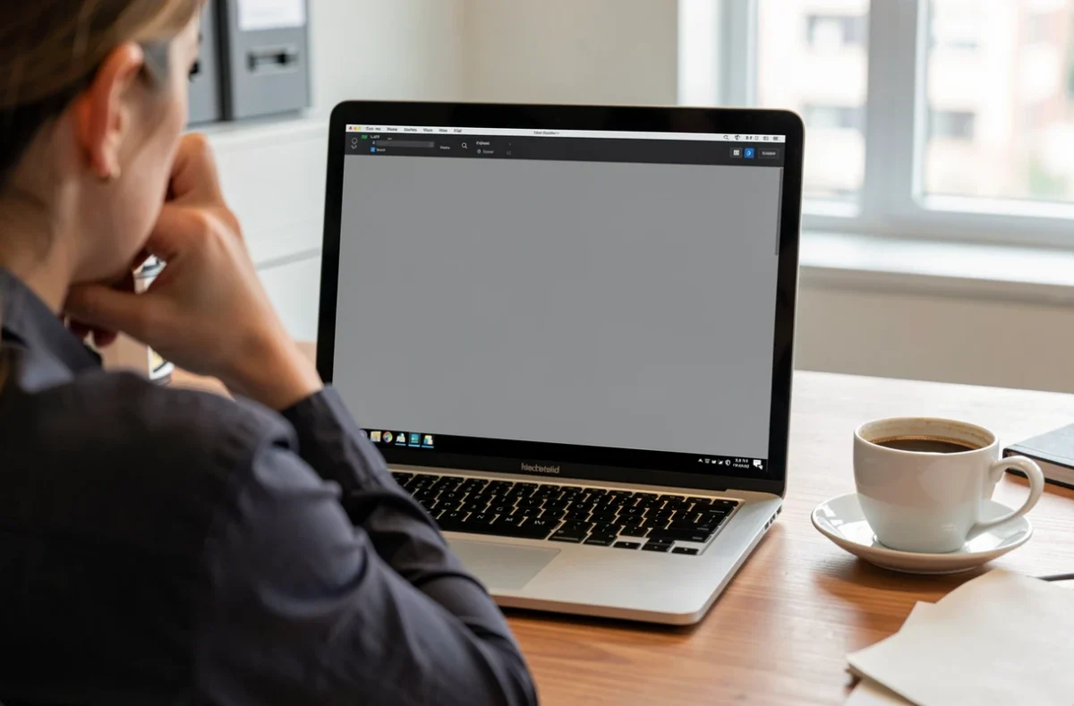 Ordinateur portable avec un document qui refuse de s'ouvrir